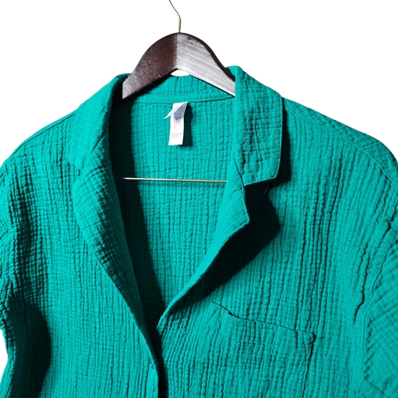 Stars Above Textured Button-Down - Breezy and Chic - Picture 3 of 5